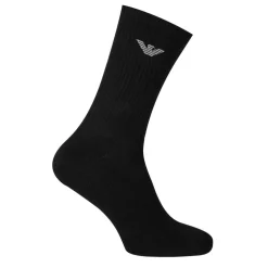 Emporio Armani EA7 Pack Crew Logo Socks in Black