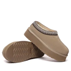 EverAu Wonga Leather Slippers in Sand