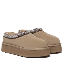 EverAu Wonga Leather Slippers in Sand