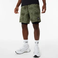 Everlast Mens 2 In 1 Shorts in Green