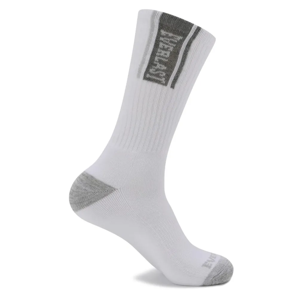 Everlast Mens 6pk Crew Sock in White