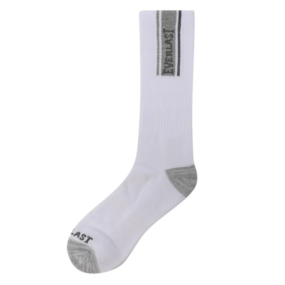 Everlast Mens 6pk Crew Sock in White