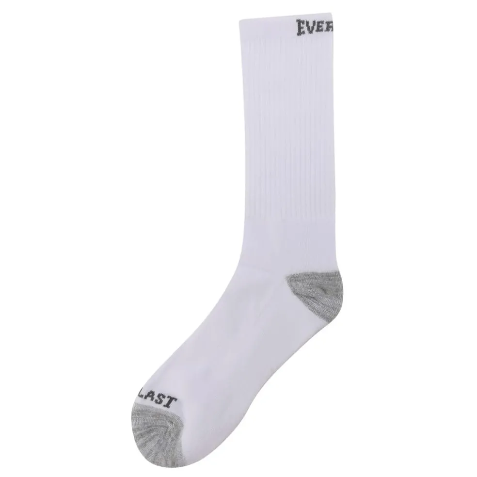 Everlast Mens 6pk Crew Sock in White