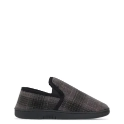 Fabric Check Slipper Sn54 in Grey