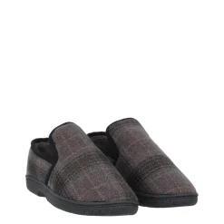 Fabric Check Slipper Sn54 in Grey