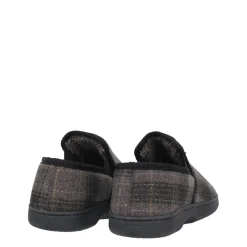 Fabric Check Slipper Sn54 in Grey