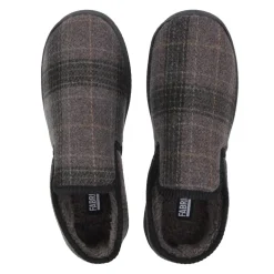 Fabric Check Slipper Sn54 in Grey