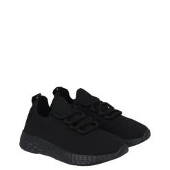 Fabric Santo Childrens Trainers in Black