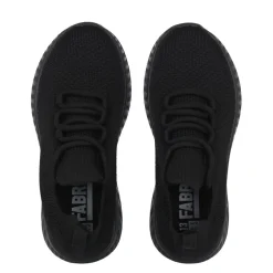 Fabric Santo Childrens Trainers in Black