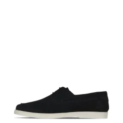 Fabric Suede Lace up in Black