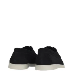 Fabric Suede Lace up in Black