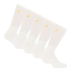 Farah Ayres 5-Pack Sports Crew Socks in White