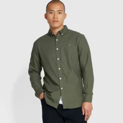 Farah Brewer Slim-Fit Shirt in Green