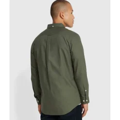 Farah Brewer Slim-Fit Shirt in Green