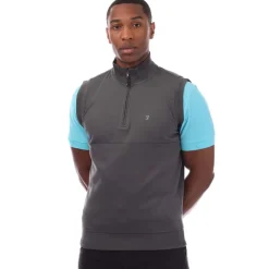 Farah Clint Midlayer Gilet in Grey