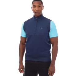 Farah Clint Midlayer Gilet in Blue