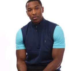 Farah Clint Midlayer Gilet in Blue