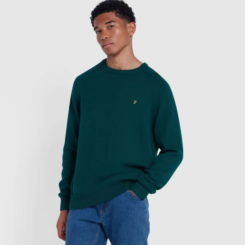 Farah Kingsbury Crewneck Sweater in Green