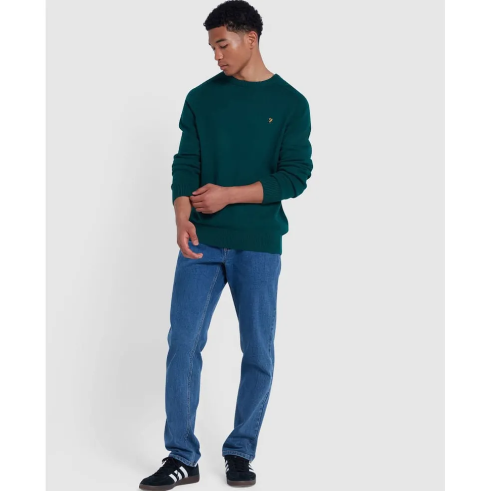 Farah Kingsbury Crewneck Sweater in Green