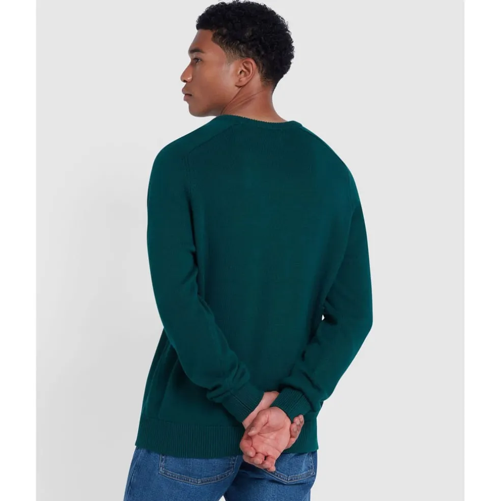 Farah Kingsbury Crewneck Sweater in Green