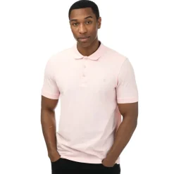 Farah Mens Cove Organic Modern Fit Polo Shirt in Rose