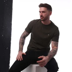 Farah Mens Dean Short Sleeve T-Shirt in olive