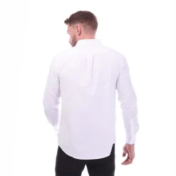 Farah Mens Drayton Long Sleeve Polo Shirt in White