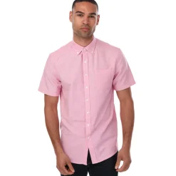 Farah Mens Drayton Short Sleeve Shirt in Coral