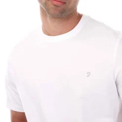 Farah Mens Eddie Crew T-Shirt in White