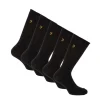 Farah Mens Kinley 5 Pack Dres Socks in Black
