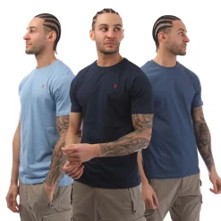 Farah Mens Labo 3 Pack T-Shirt in Blue