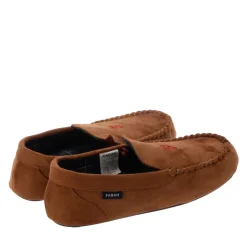 Farah Mens Nicken Moccasin Slippers in Tan