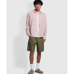 Farah Nelson Slub Shirt in Pink