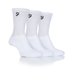 Farah 3pk Cushi Sock in White