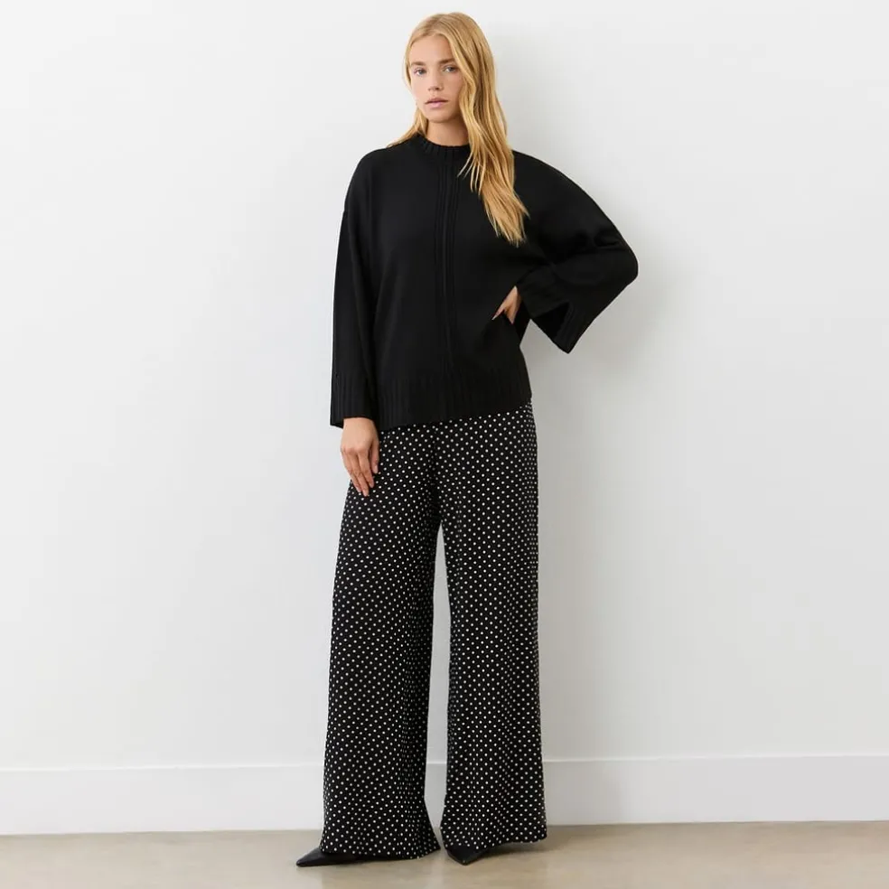 Finery Frankie Long Sleeve Jumpsuit in Black