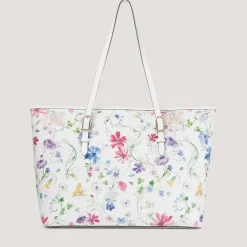 Fiorelli Floral Patterned Tote with Detachable Strap in White
