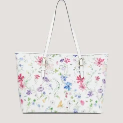 Fiorelli Floral Patterned Tote with Detachable Strap in White
