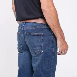 Firetrap Belted Jeans in Blue