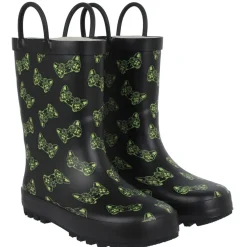 Firetrap Boys Graphic Print Wellington Boots in Black