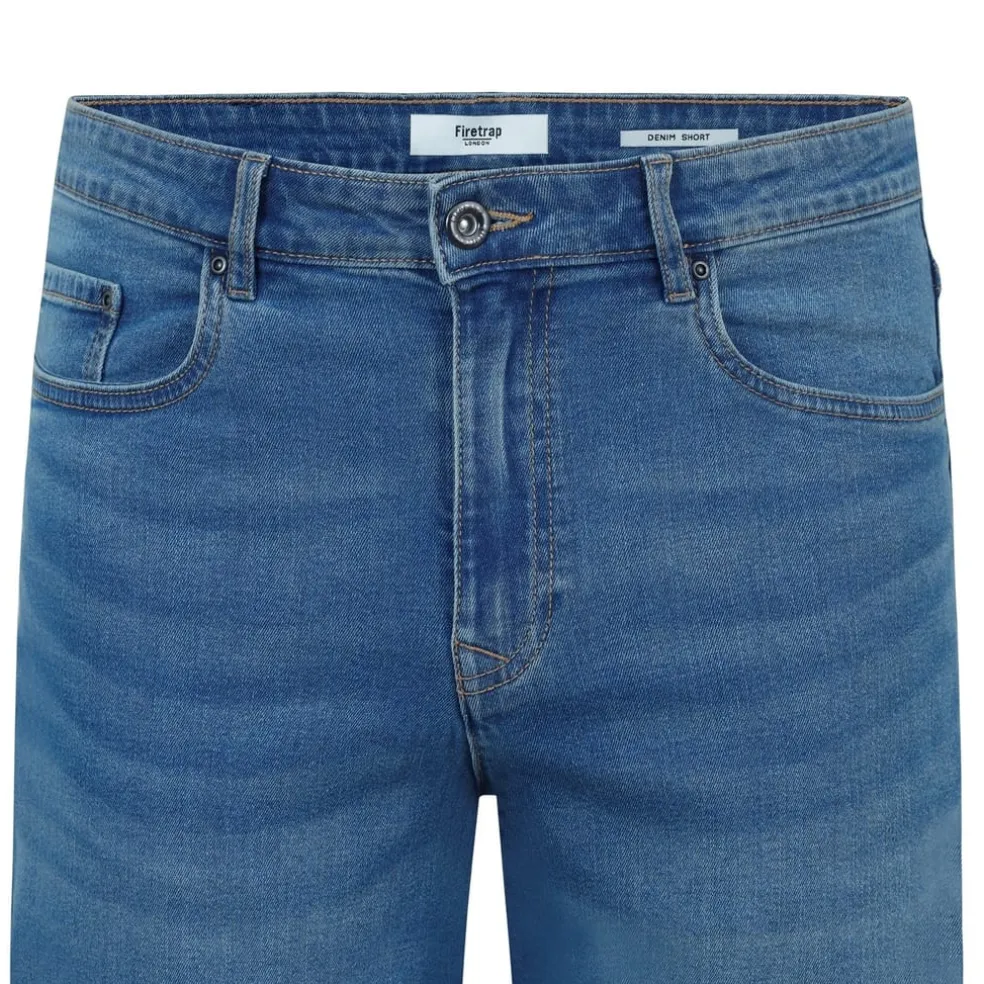 Firetrap Denim Jean Shorts in Blue