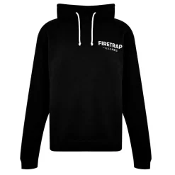 Firetrap Hooded Relaxed Fit Long Sleeve Sweatshirt in Black