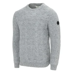 Firetrap Long Sleeve Crew Neck Sweater in Grey