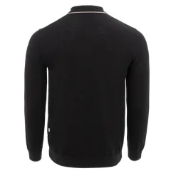 Firetrap Mens Long Sleeve Polo Jumper in Black