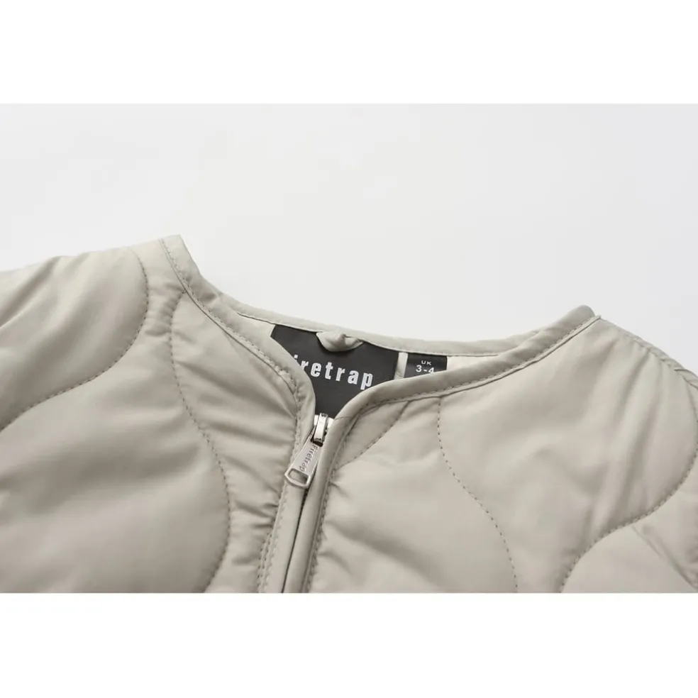 Firetrap Quilted Jacket in Beige