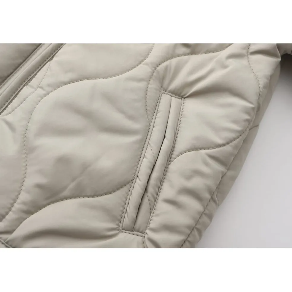 Firetrap Quilted Jacket in Beige