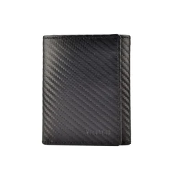 Firetrap Ribbed Fold Wallet in Black
