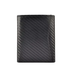 Firetrap Ribbed Fold Wallet in Black