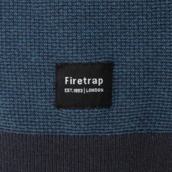 Firetrap Short Sleeve Knit Polo Shirts Cardigan in Blue