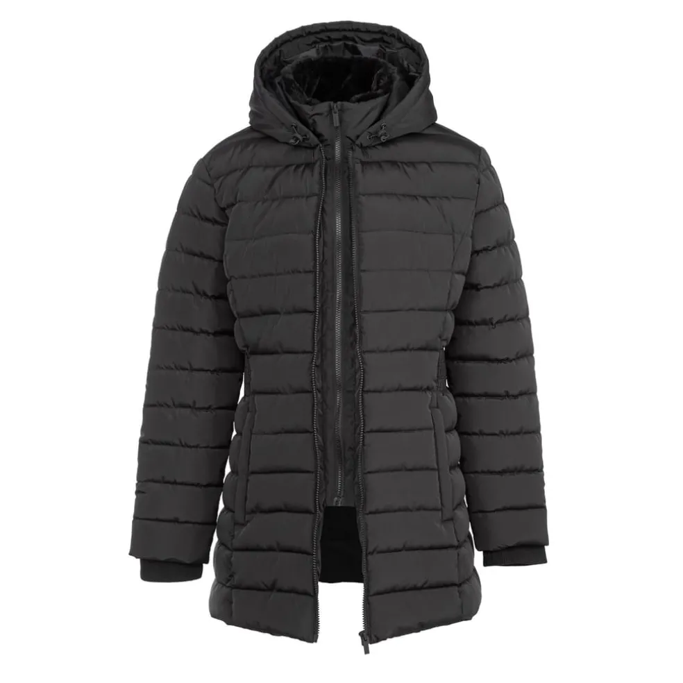 Firetrap Womens Mid Puffer Jacket in Black
