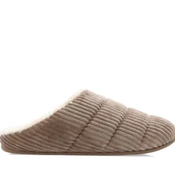 Fit Flop Chrissie Fleece-Lined Corduroy Slippers in Mink